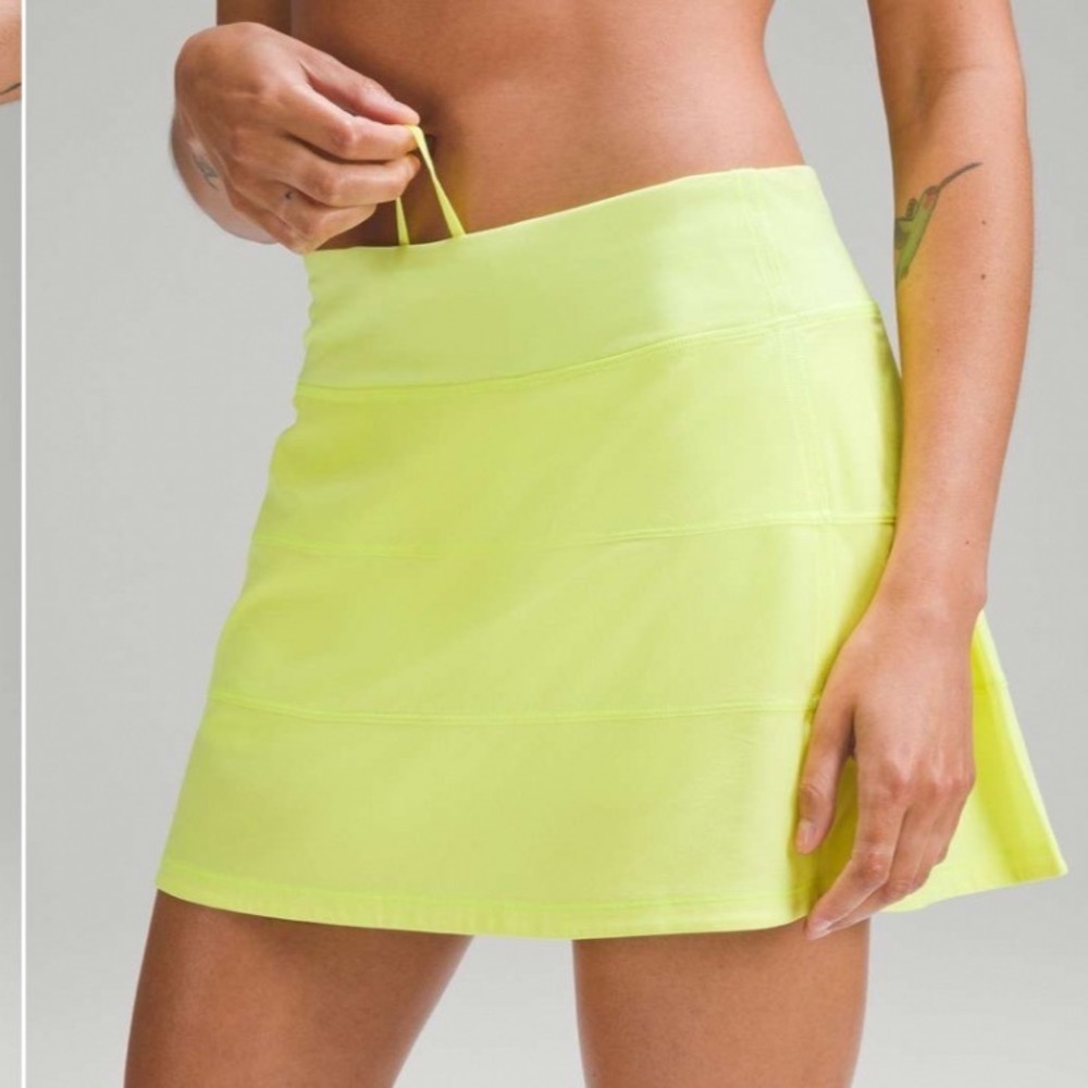 Lululemon Pace Rival Mid-Rise Skirt - Neon Yellow